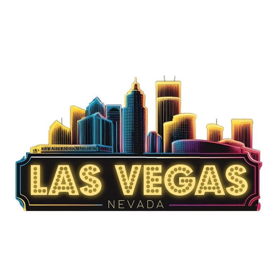 Las Vegas Nevada Souvenir Decorative Vinyl Decal Sticker (2-Inch)