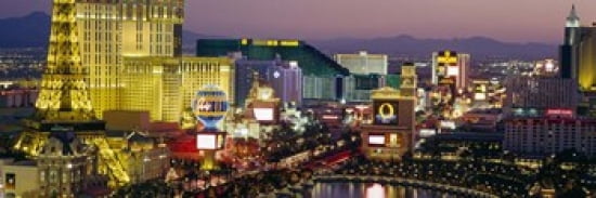 Las Vegas Nevada USA Canvas Art - Panoramic Images (36 x 12)
