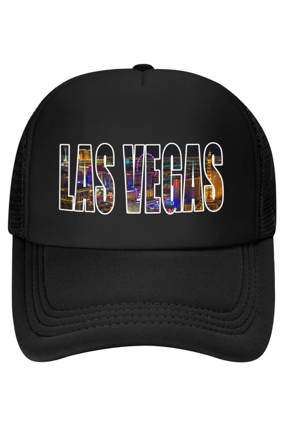 Las Vegas Nevada Urban Skyline Photography Font Baseball Cap
