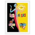 thumbnail image 1 of Las Vegas Nevada - Vintage Travel Poster by David Klein c.1958 - Japanese Unryu Rice Paper Art Print (Unframed) 12 x 16 in, 1 of 4