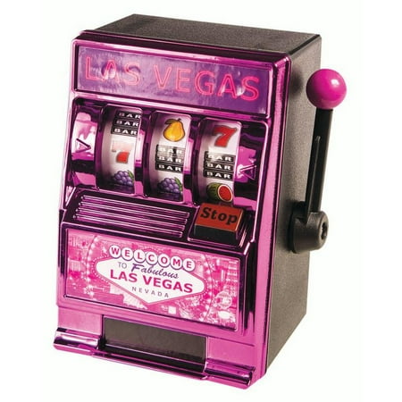 Las Vegas Pink Slot Machine Piggy Bank Realistic Game Storage Gift