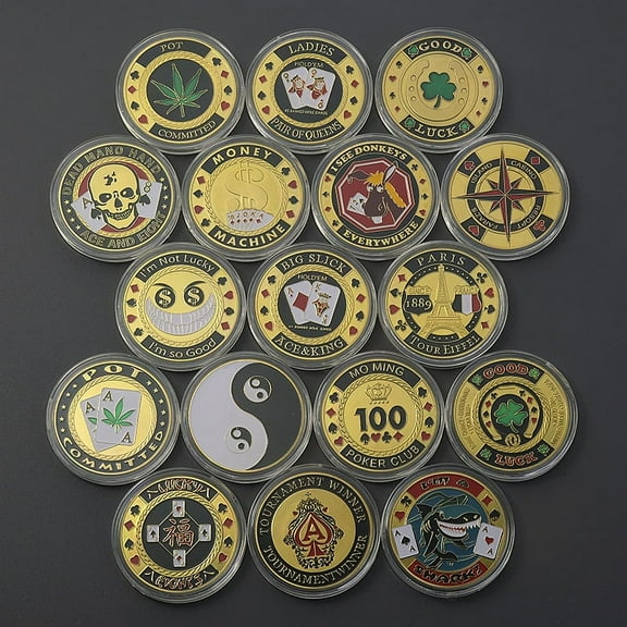 Las Vegas Poker Chips Lucky Press Coins