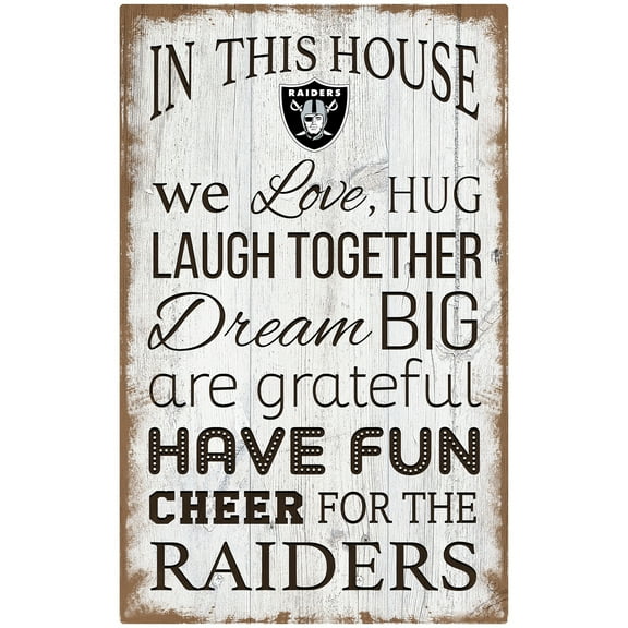 Las Vegas Raiders 11'' x 19'' Team In This House Sign