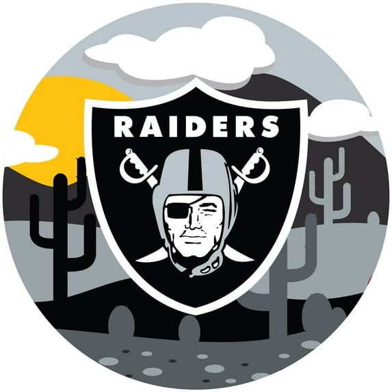 Las Vegas Raiders 12" Landscape Circle Sign