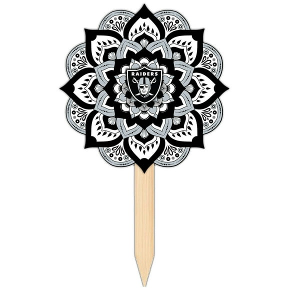 Las Vegas Raiders 18'' x 12'' Mandala Yard Stake