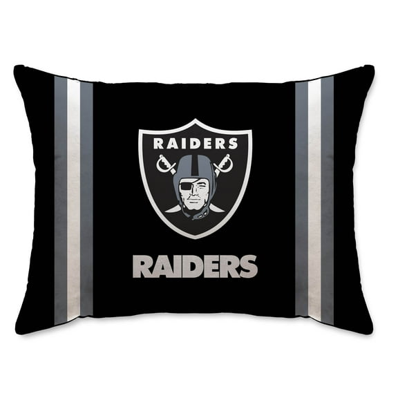Las Vegas Raiders 20" x 26" Standard Stripe Logo Micro Plush Bed Pillow Cover