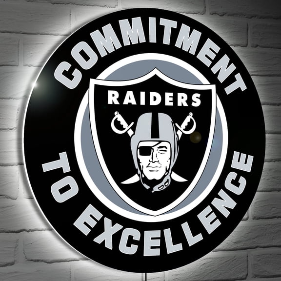 Las Vegas Raiders 23" LED Slogan Round Wall Sign