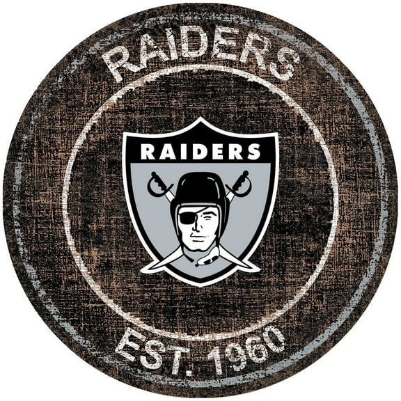 Las Vegas Raiders 24'' Round Heritage Logo Sign