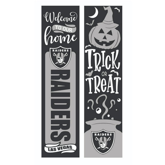 Las Vegas Raiders 47" Double Sided Halloween Leaner Fan Sign