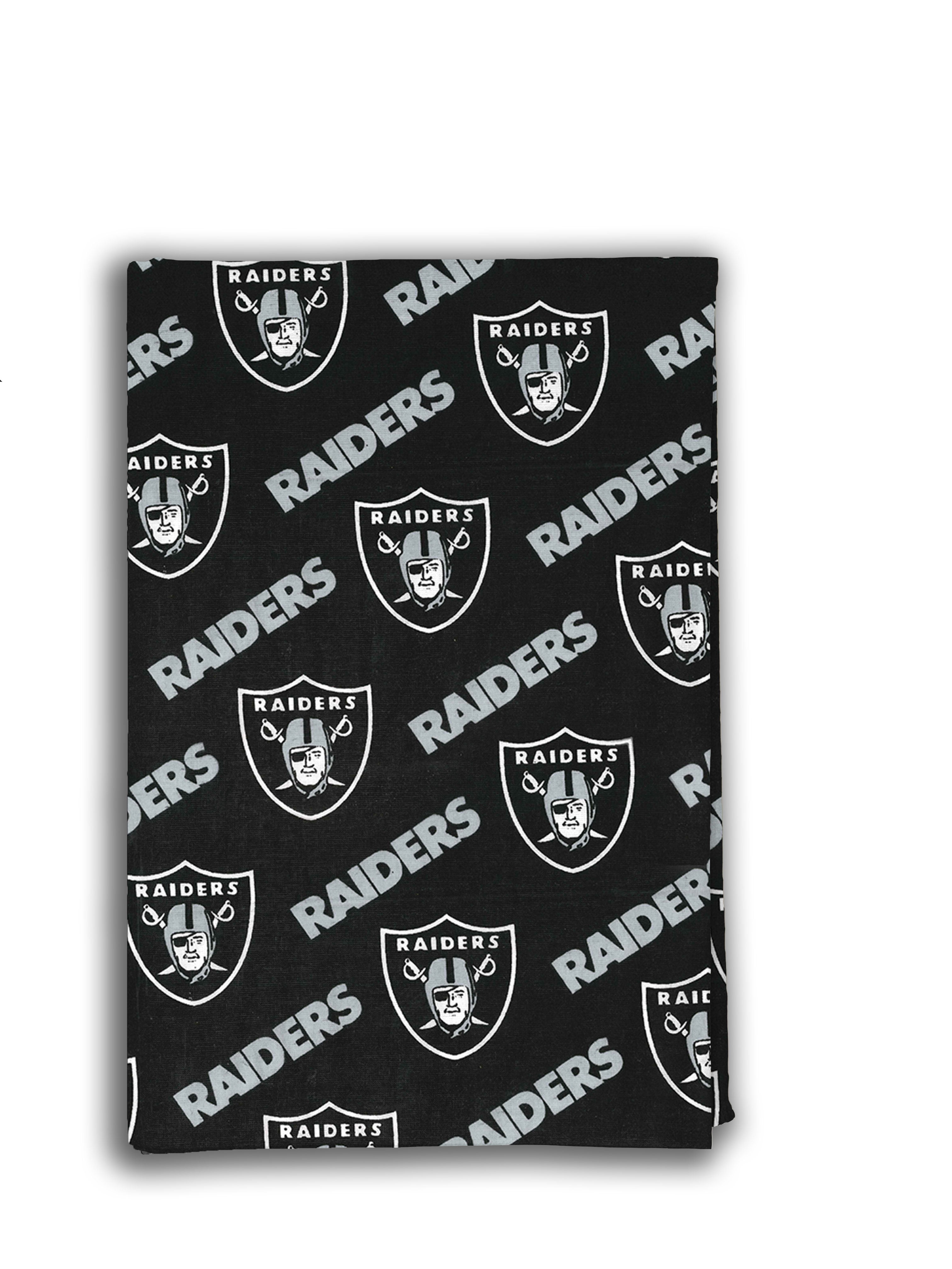 NFL LAS VEGAS RAIDERs New Black Print 100% cotton fabric material you  choose length licensed Crafts, Quilts, Home Decor