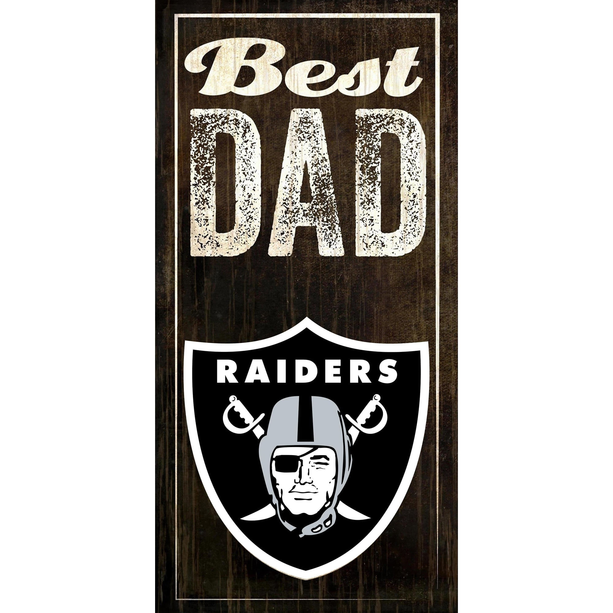 Fan Creations Las Vegas Raiders 6'' x 12'' Best Dad Sign