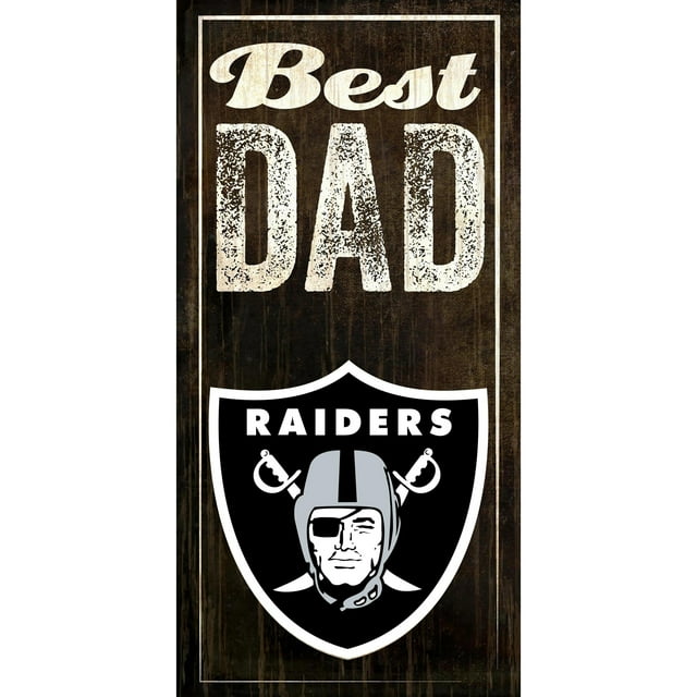 Las Vegas Raiders 6'' x 12'' Best Dad Sign