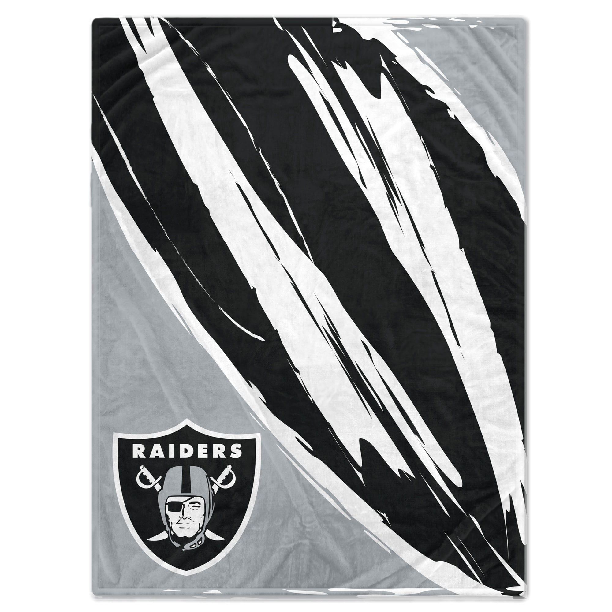 Las Vegas Raiders 58 inch x 2 yd 100% Polyester Fleece Logo Baseball Sports Precut Sewing & Craft Fabric, Black, Size: 60 Inches Wide by 2 Yards