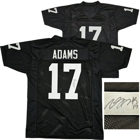 Las Vegas Raiders Davante Adams Autographed Black Jersey Beckett BAS Witness 220595