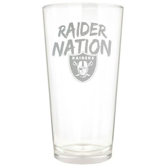 Las Vegas Raiders Etched 16oz. Rally Cry Pint Glass