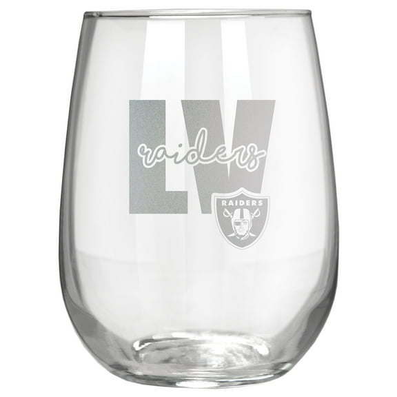 Las Vegas Raiders Etched 17oz. City Stemless Wine Glass