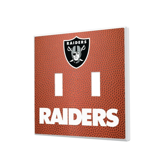 Las Vegas Raiders Football Design Double Toggle Light Switch Plate