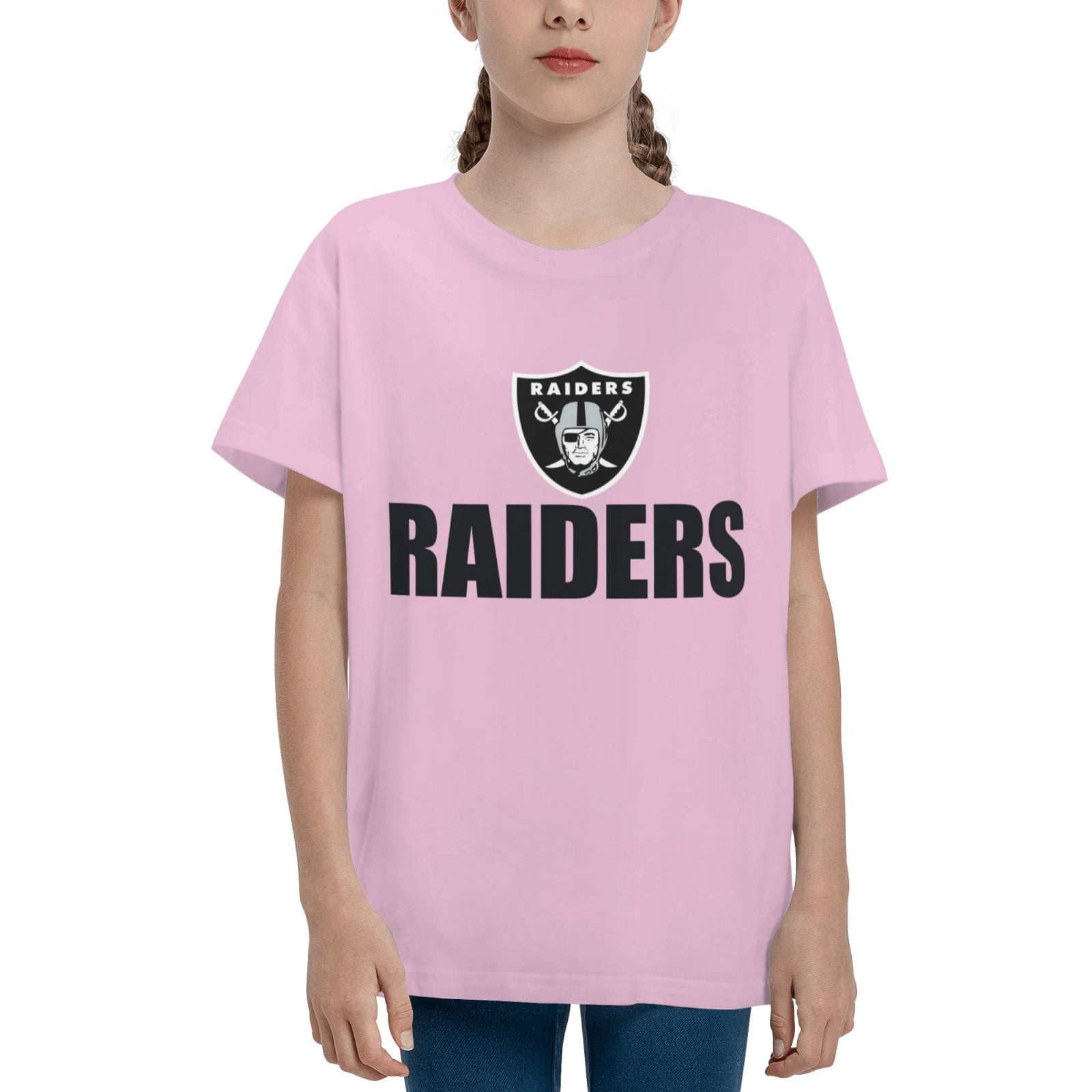 Raiders Kids Short Sleeve Fan Shirt for Boys and Girls Sports Football Team Logo Walmart