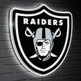 thumbnail image 1 of Las Vegas Raiders LED Team Logo Shaped Lighted Wall Sign, 1 of 2