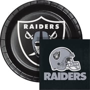 NFL Las Vegas Raiders Paper Plate and Napkin Party Kit, 64 Ct
