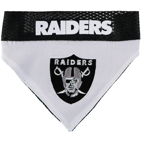 Pets First Nfl Las Vegas Raiders Reversible Bandana -Home & Away Mesh & Premium Embroidery For Dogs & Cats