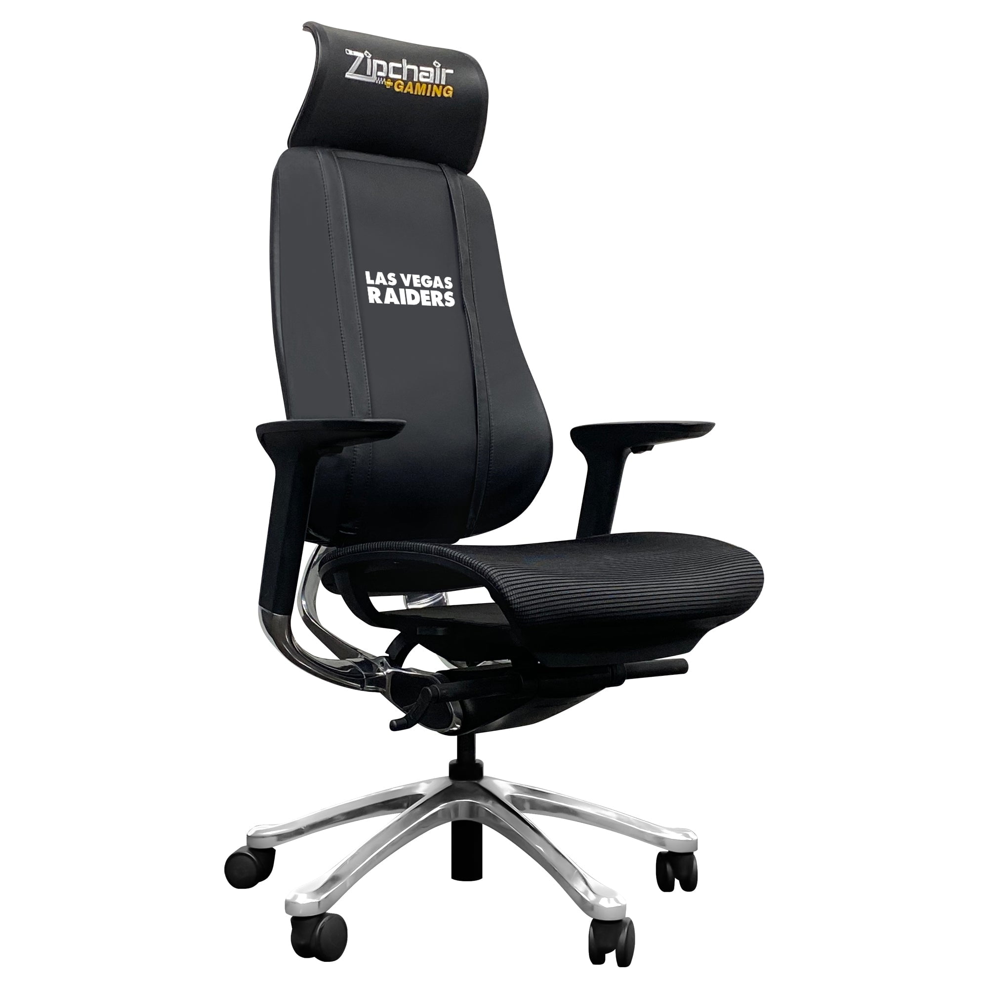 Las Vegas Raiders Black Mesh Ergonomic Gaming Chair with Adjustable Arms