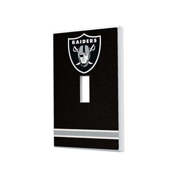 Las Vegas Raiders Stripe Single Toggle Light Switch Plate