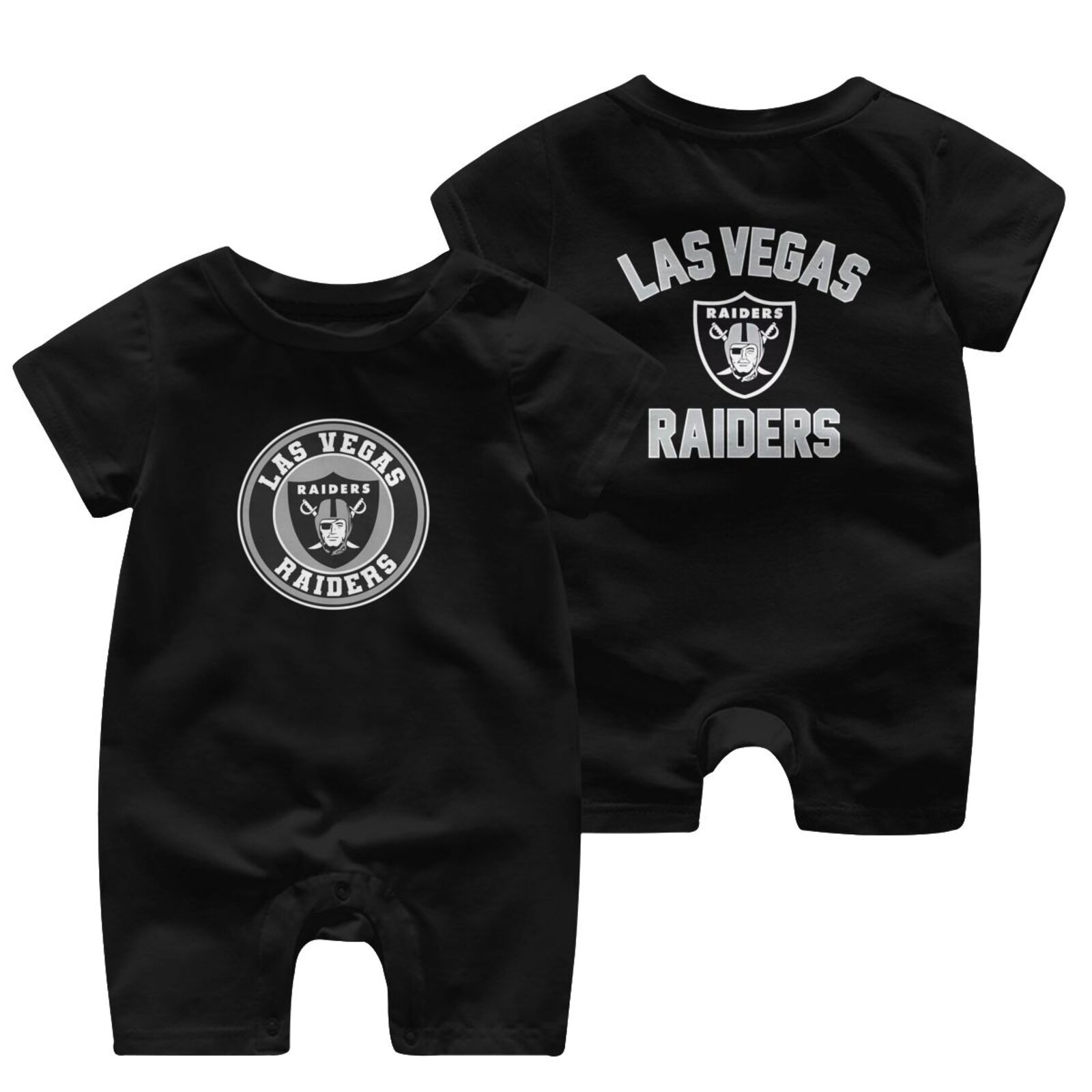 Raiders Football Team fan Apparel TShirt Logo Newborn Baby short