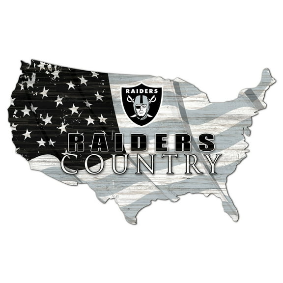Las Vegas Raiders USA Flag Cutout Sign