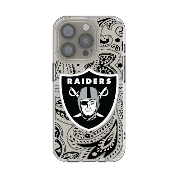 Las Vegas Raiders iPhone Clear Paisley Design Case