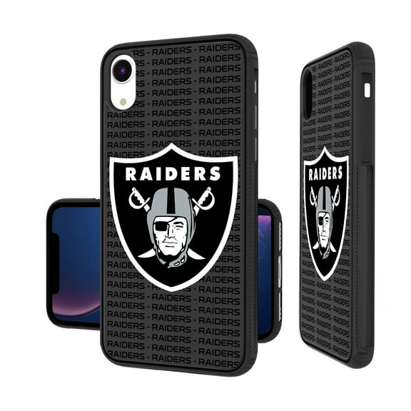 Las Vegas Raiders iPhone Text Backdrop Design Bump Case