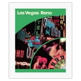 thumbnail image 1 of Las Vegas Reno - Nevada - Vintage Airline Travel Poster - Fine Art Rolled Canvas Print 16in x 20in, 1 of 4