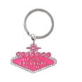 thumbnail image 1 of Las Vegas Sign Keychain - Pink with Rhinestones - Welcome to Las Vegas Sign Key Chain, 1 of 1