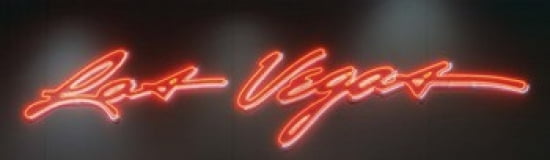 Las Vegas Sign Las Vegas Convention Center Nevada USA Canvas Art - Panoramic Images (40 x 12)