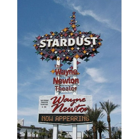 Las Vegas Stardust Casino Sign Art Poster Metal Sign 8inx 12in Print on Metal 8x12 Square Adults Metal Prints