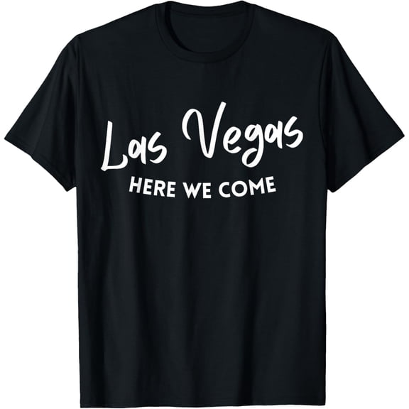 Las Vegas Trip 2025 Here We Come Friends Family Matching T-ShirtMen and women, Black T-shirt, size: Extra large