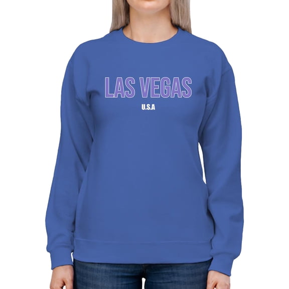 Las Vegas Usa Sports Style Sweatshirt Women -Image by Shutterstock, Female Large