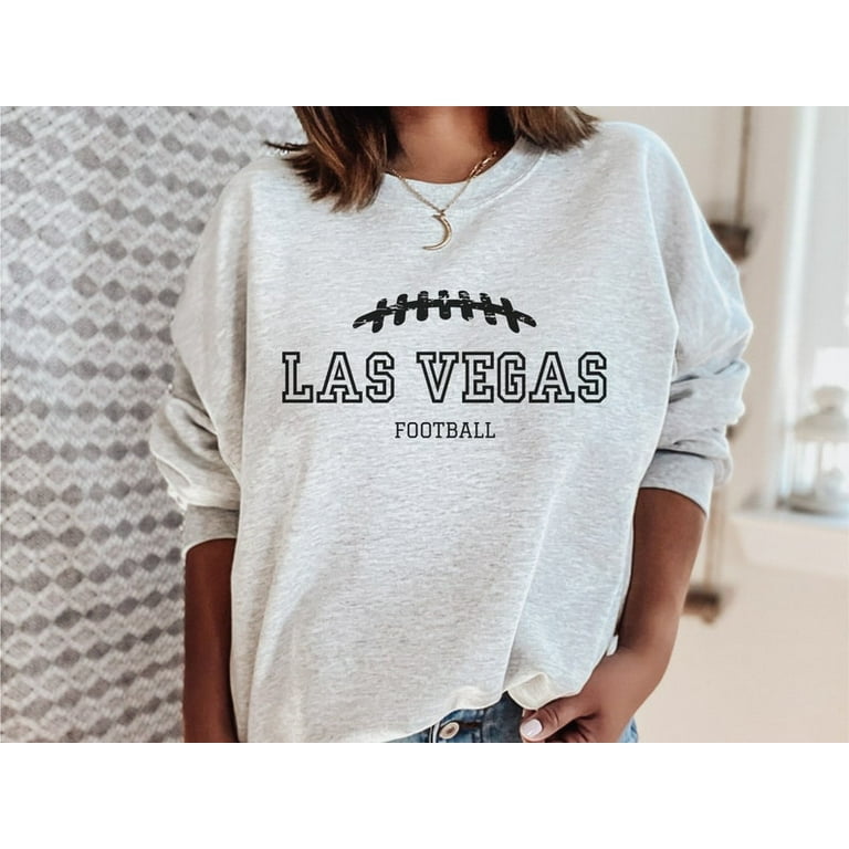 Las Vegas Vintage Football Sweatshirt Las Vegas Crewneck for Fan Raiders Game Day Long Sleeve Cute Raiders Sweatshirt for Tailgate Walmart