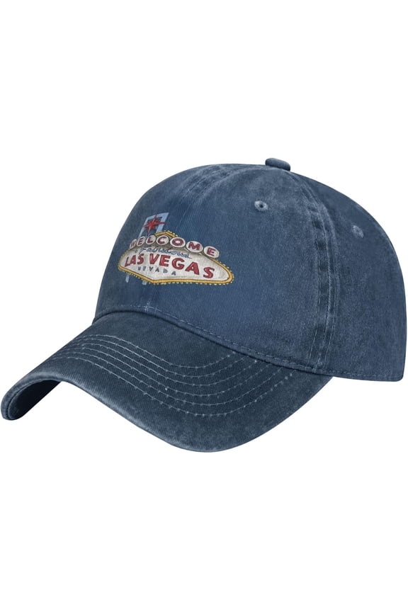 Las Vegas is Always A Good Idea Travel Unisex Fashion Washed Plain Baseball Cap Adjustable Classic Retro Cowboy Hat D