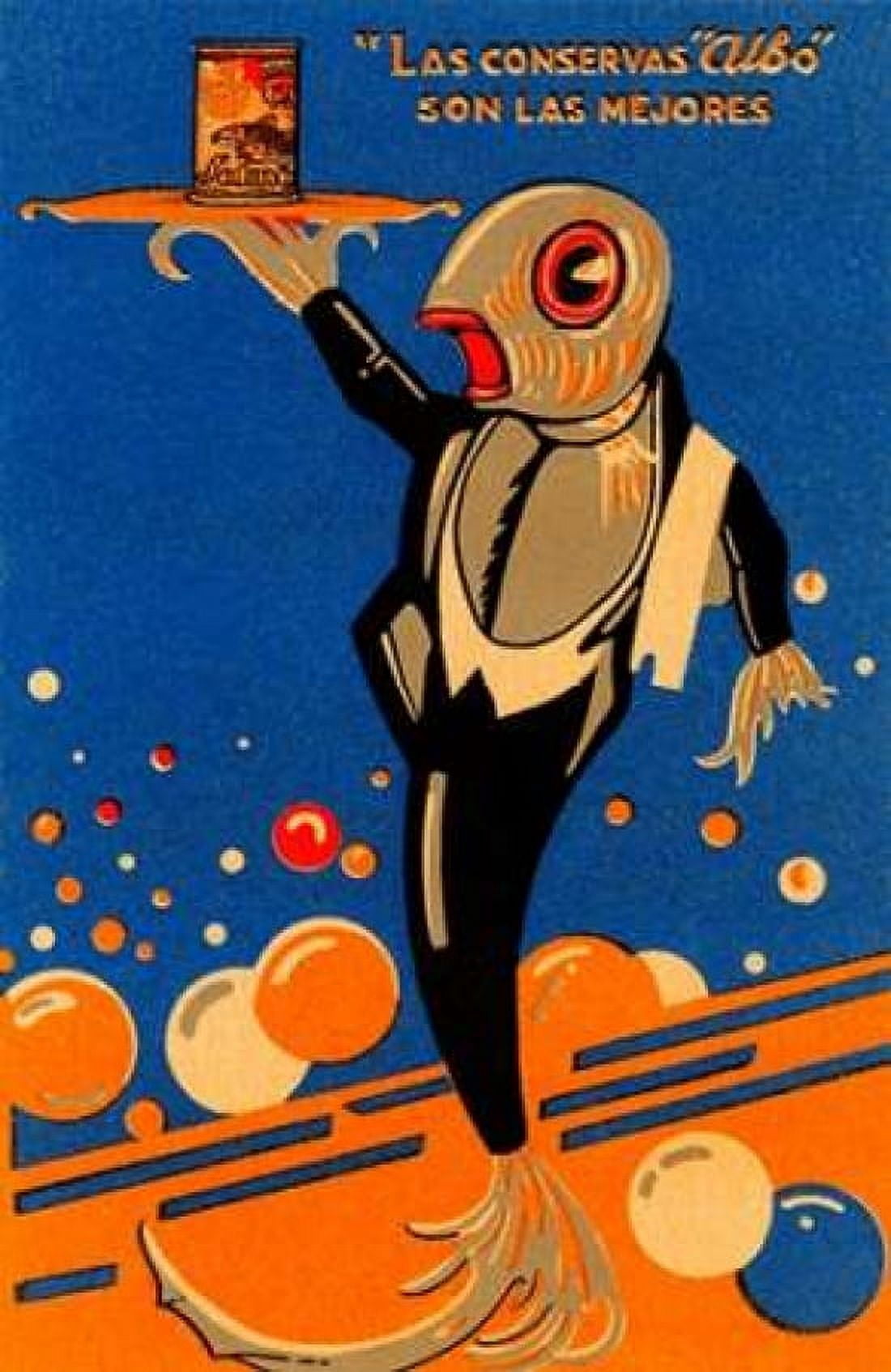 Las conservas Albo son las mejores Canvas Art - Retrolabel (24 x 36)