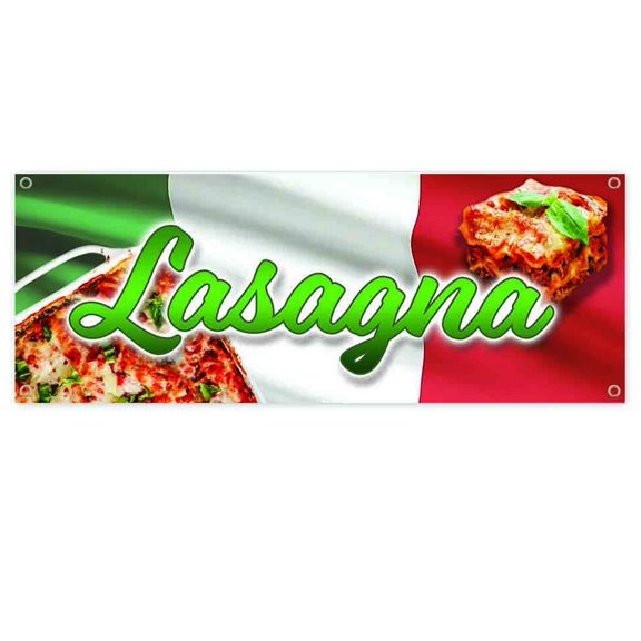 Lasagna 13 oz Vinyl Banner With Metal Grommets