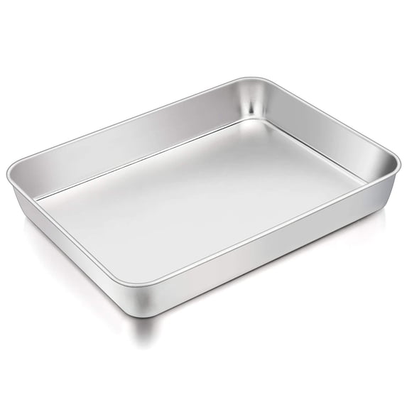 Lasagna Pan 12.3'' X 9.75'' 2'' Stainless Steel Rectangular Cake ...