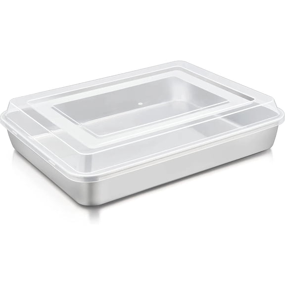 Lasagna Pan with Lid, 12.3 X 9.75 X 2, Stainless Steel Rectangular Baking