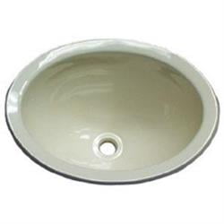 White Oval ABS Plastic Lavatory Sink, 10 x 13 Inches