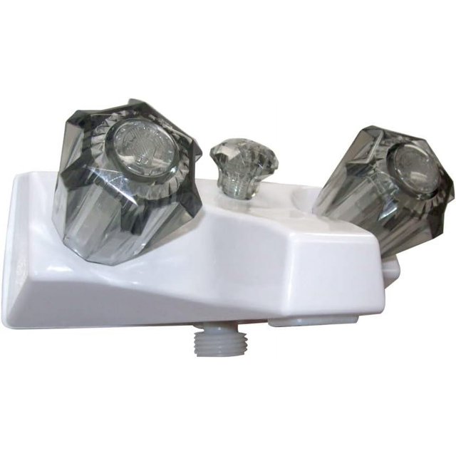 Lasalle Bristol 20351W21 Tub & Shower Diverter, 4", White W/Smoke Knobs