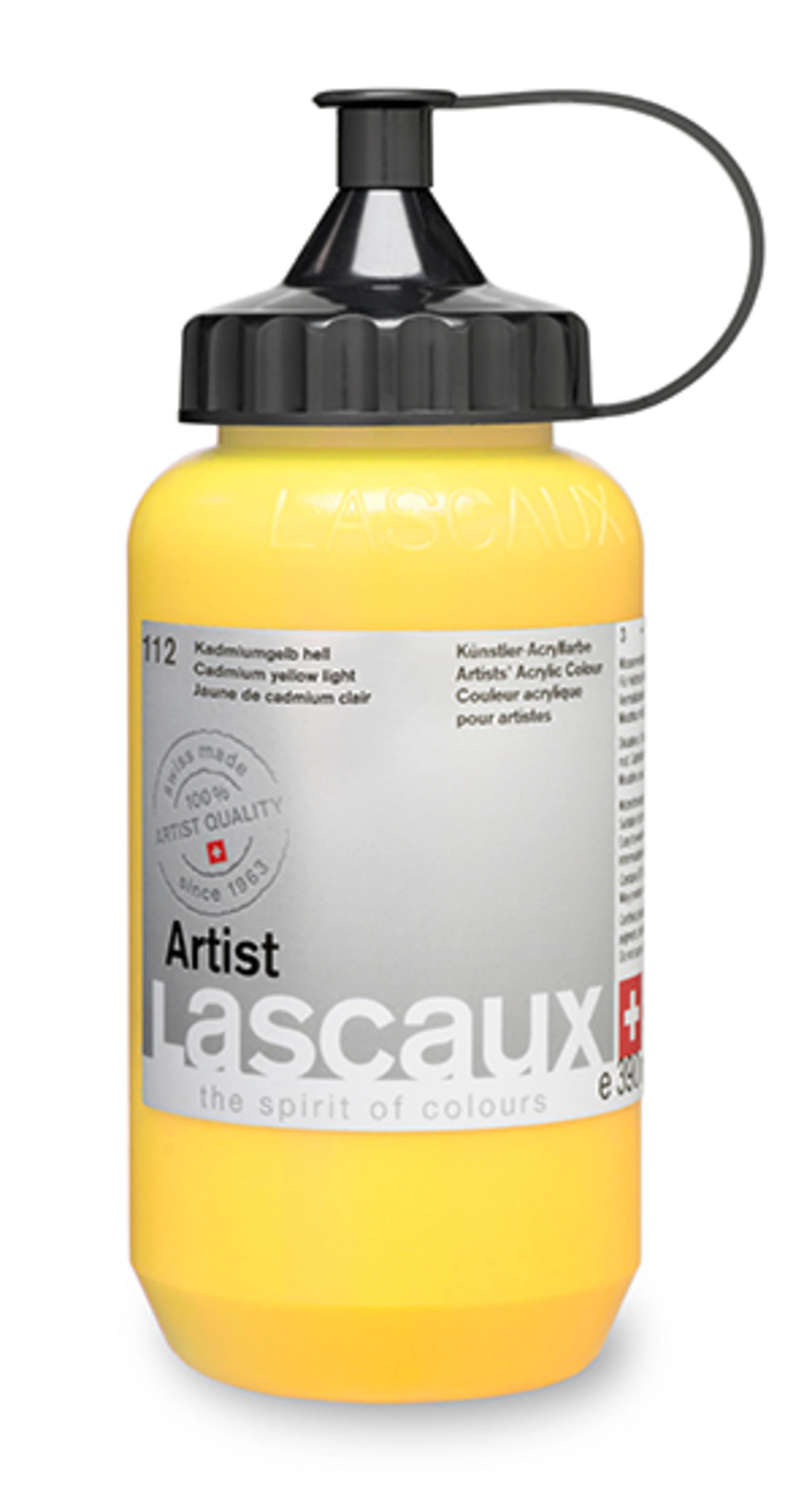Lascaux Artist Acrylics - Cadmium Yellow Light, 390 ml Tube