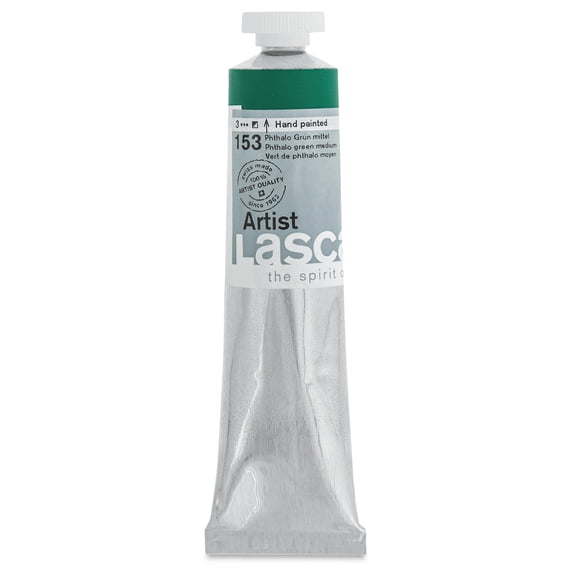 Lascaux Artist Acrylics - Phthalo Green Medium, 45 ml tube