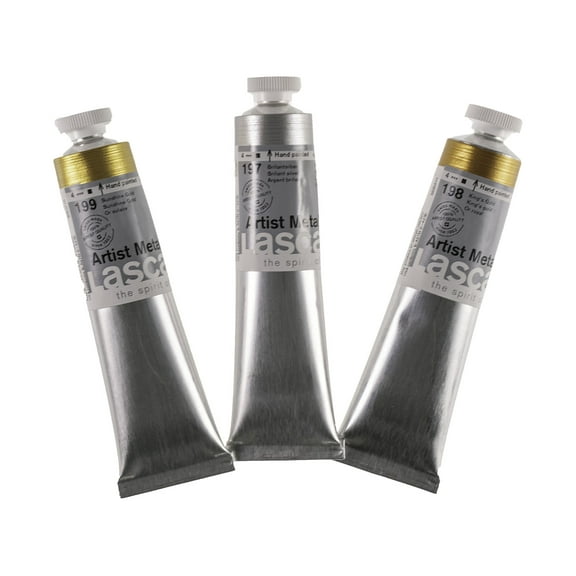 Lascaux Artist Acrylics, Metallic 3-Color 45ml Set