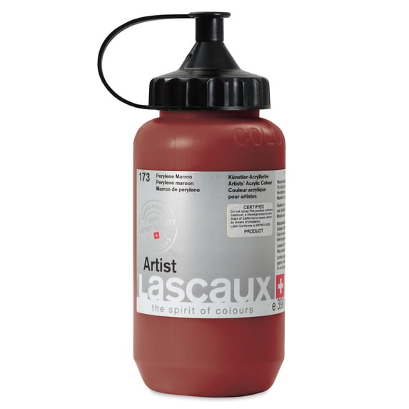 Lascaux Artist Acrylics - Perylene Maroon, 390 ml Bottle