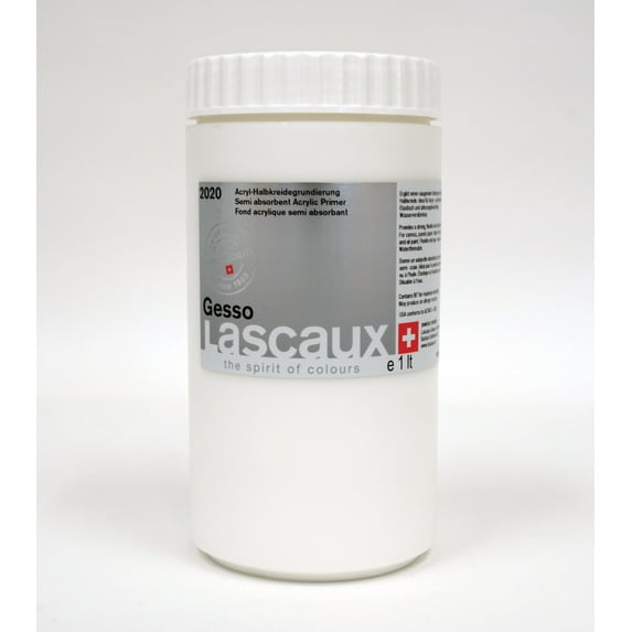 Lascaux Sizing & Primer, Gesso, 1L Jar
